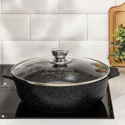 ГРАНИТ BLACK INDUCTION Жаровня 4,0 л, арт. 34802И