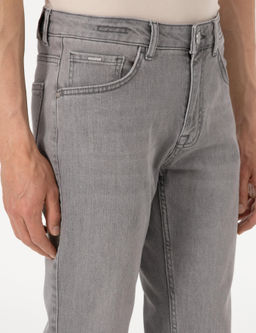 Gri Slim Fit Jean Pantolon