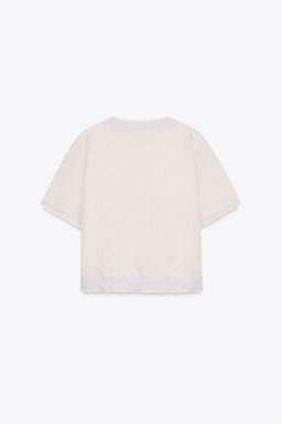 DOUBLE-LAYER KNIT CARDIGAN WITH LINEN BLEND - Zara фото 8