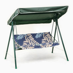 Качели садовые «Адлер»,175×120×150 см, металл, 2-местные, папоротники