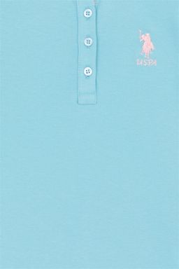 Бирюзовая футболка для девочек Basic - U.s. polo assn фото 3