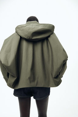 ZW COLLECTION SHORT HOODED TRENCH COAT - Zara фото 5