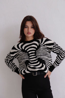 10446 Джемпер чёрно-белый - Martichelli фото 28