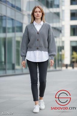 Кардиган женский на пуговицах