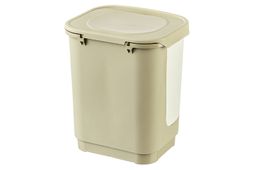Контейнер для мусора 8 л 23,5*20,5*28,5 см Бинго с педалью слоновая кость-капучино (модель 202) - Elan gallery фото 5