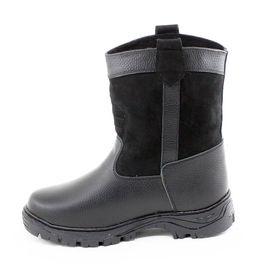 Мини-монголки мужские черные, литая подошва натуральная кожа - Мирунт фото 10