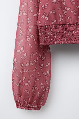 BUTTERFLY PRINT BLOUSE - Zara фото 4