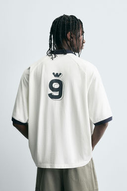 RETRO FOOTBALL PRINT POLO SHIRT - Zara фото 3