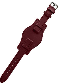 Ремешок для часов натуральная кожа бордовый O01Xl-18burgundy