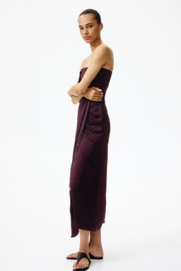 Vestido bandeau de sat?n - H&m фото 5