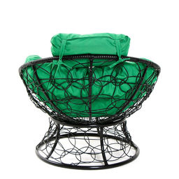 Кресло садовое «Папасан мини», 77×81×68 см, с искусственным ротангом, чёрное, подушка МИКС