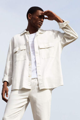 Куртка-рубашка с воротником-поло Relax Fit