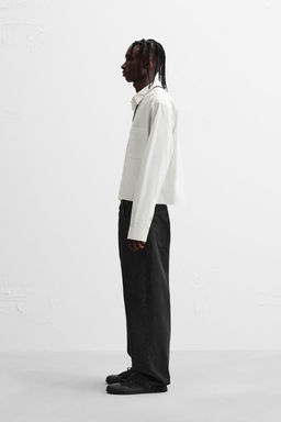 CROPPED SHIRT WITH PIERCING DETAIL - Zara фото 4