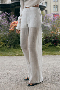 WRINKLED-EFFECT ORGANZA TROUSERS - Zara фото 2