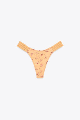 CROCHET FLOWER BIKINI BOTTOMS - Zara фото 12