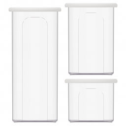 Набор банок для хранения сыпучих продуктов "Эстетика" круглые (бело-бежевый) М8748 ,,