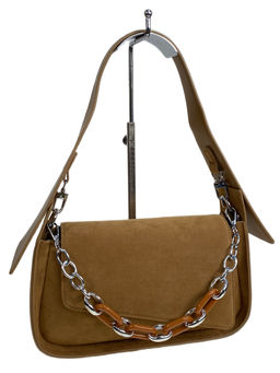 Женская сумка из искусственной замши, цвет коричневый