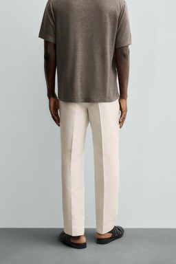 REGULAR FIT PLEATED TROUSERS - Zara фото 3