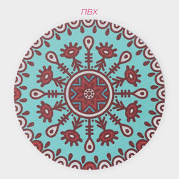 Набор салфеток сервировочных Доляна Колли, d=38 см, 4 шт, цвет бирюзовый  фото 11