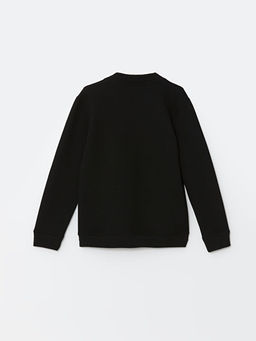 Kolej Yaka Uzun Kollu Erkek Fermuarl? Sweatshirt