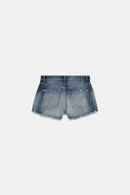 SHORTS DENIM TRF TIRO ALTO ROTOS / Marino - Zara фото 5