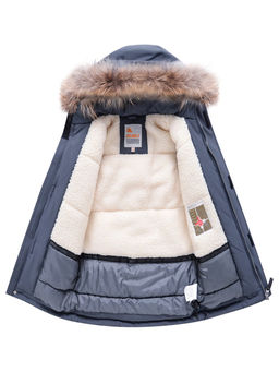 Парка зимняя Valianly подростковая для мальчика серого цвета 9235Sr  фото 3