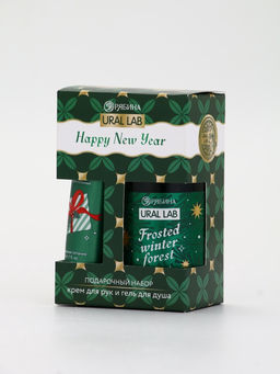 Подарочный набор Happy New Year: гель для душа и крем для рук, Frosted Winter, URAL LAB