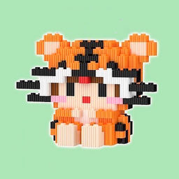 Конструктор из миниблоков Pinta - Китайский гороскоп Тигр 465 дет. (арт. 6091)