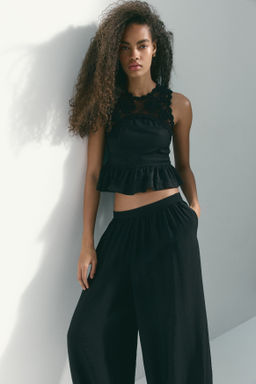 Top texturizado con detalles efecto crochet - H&m фото 6