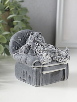 Шкатулка "Кот в кресле", 8см