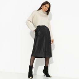 Кюлоты из экокожи Неожиданный подарок (black) - Charutti фото 6