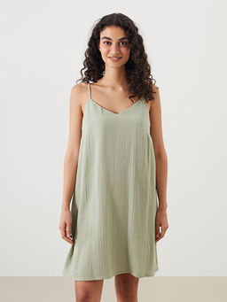 V Yaka Dokulu Ask?l? Kad?n Gecelik