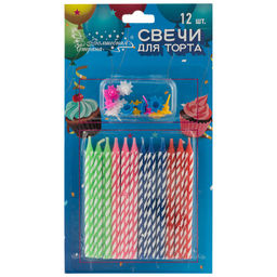 Свеча для торта 12шт Волшебная страна , арт. 007146