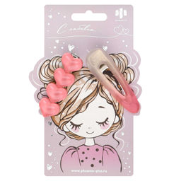 Набор заколок для волос зажим, арт. 71795 / 10 РОЗОВЫЙ ГРАДИЕНТ (в наборе: 2шт., 6,7; 6 см, черный