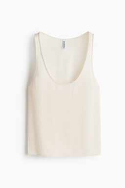 Top de gasa con escote en U