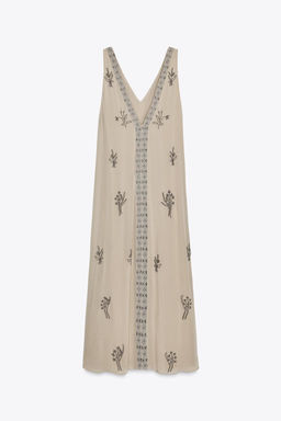 ZW COLLECTION BEADED EMBROIDERED DRESS - Zara фото 10