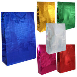 Цена за 12 шт. Пакет подарочный 49х69х16,5 голография / GW-118 /уп 12/180/плотность бумаги 157г/м2 микс - ГалеонТрейд фото 16