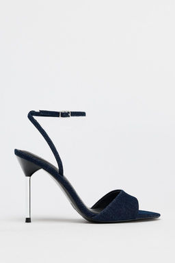 HIGH-HEELED DENIM SANDALS - Zara фото 3