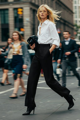 Teen Siyah Fitted Likral? Esnek Wide Leg/Genis Paca Pantolon TWOAW26PL00009