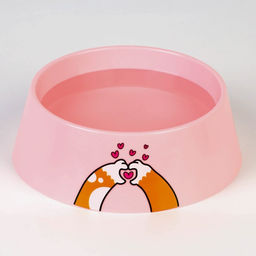 Цена за 2 шт. Миска пластиковая «Сердце», розовая, 300 мл