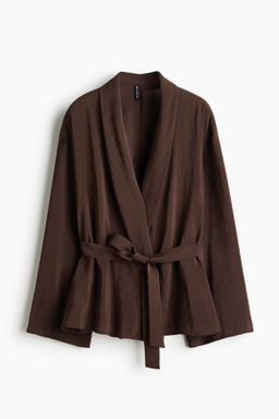 Blazer oversize con cintur?n de anudar
