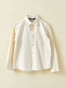 Basic Gabardin Uzun Kollu Erkek ?ocuk G?mlek