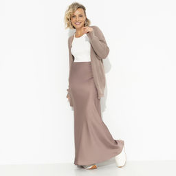 Юбка из шелка, Мыслить иначе (cappuccino) - Charutti фото 6