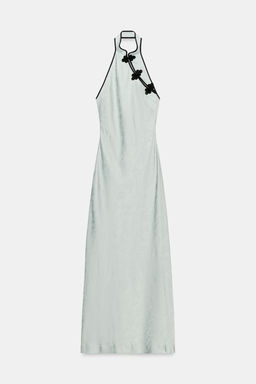 VESTIDO MIDI JACQUARD ALAMARES / Verde agua - Zara фото 5