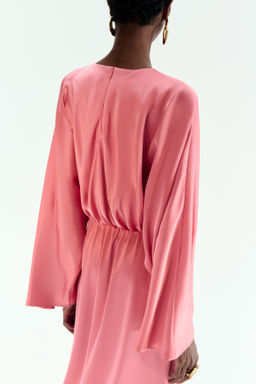 Vestido de sat?n con detalle girado - H&m фото 5