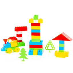 Конструктор Строитель (Малый, 66 элементов) (в мешке) - Полесье фото 5