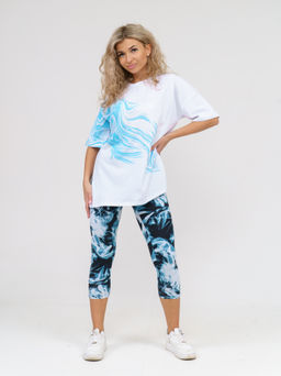 909 Костюм "белый/голубой"