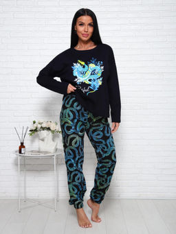 Костюм с брюками (01027. бирюзовый)