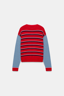 CHAQUETA PUNTO RAYAS / Multicolor - Zara фото 8