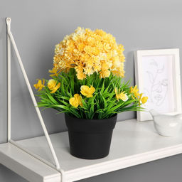 Искусственный цветок в горшке «Цветочный куст», 9×22 см, МИКС
